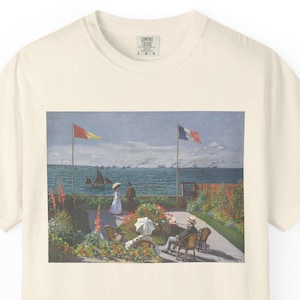 Monet Garden at Sainte Adresse Tee: Comfort Colors Vintage Art Shirt