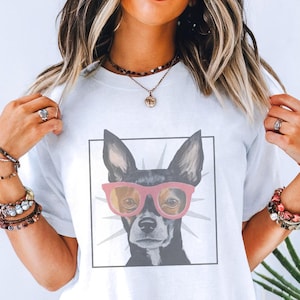 Cute Dog Graphic Cotton T-Shirt | Comfort Colors Tee | Cute Chihuahua Graphic Tee | Funny Dog Lover Shirt | Pet Lover Gift Tee | Dog Mom