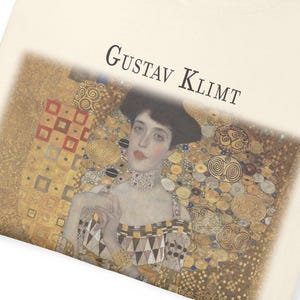 Gustav Klimt Portrait of Adele Bloch Bauer Tee | Comfort Colors Golden Art Shirt | Klimt Painting Graphic Tee | Vintage Art Gift