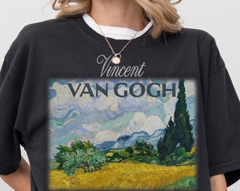 Vincent Van Gogh Wheat Field with Cypresses Tee | Comfort Colors Art Shirt | Van Gogh Painting Graphic Tee | Vintage Art Gift