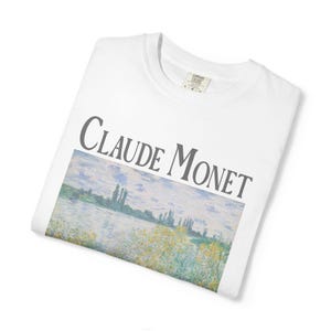 Claude Monet Flower Island Art Shirt | Impressionist Painting Tee | Vintage Museum Art T Shirt | Comfort Colors 1717 image 5