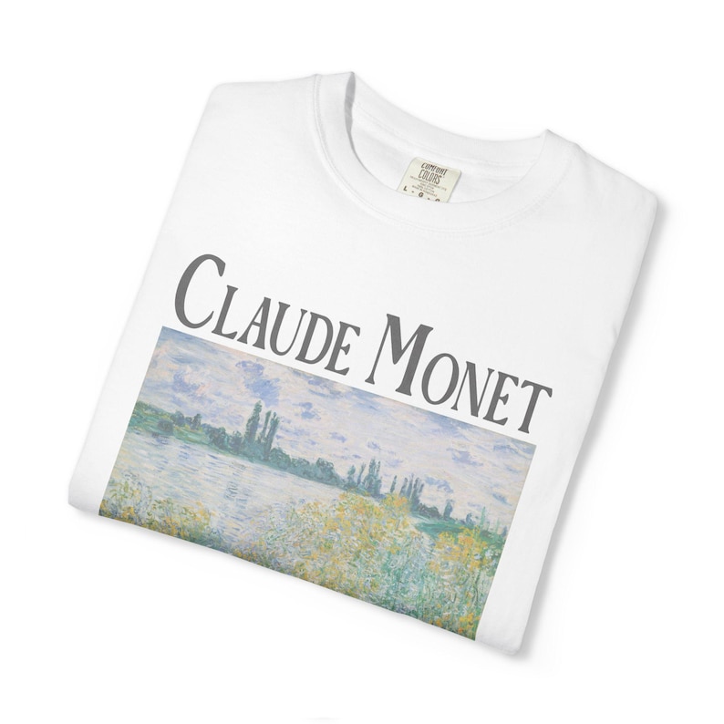 Claude Monet Flower Island Art Shirt | Impressionist Painting Tee | Vintage Museum Art T Shirt | Comfort Colors 1717 image 5