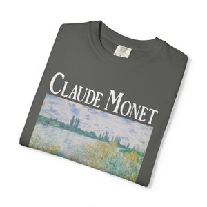 Claude Monet Flower Island Art Shirt | Impressionist Painting Tee | Vintage Museum Art T Shirt | Comfort Colors 1717 image 6