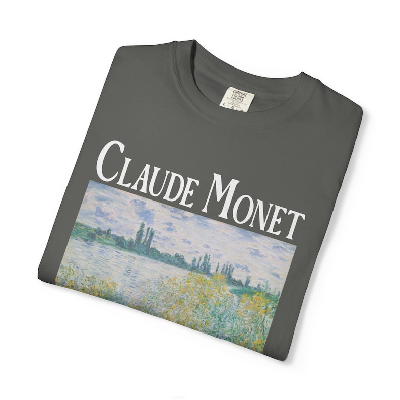 Claude Monet Flower Island Art Shirt | Impressionist Painting Tee | Vintage Museum Art T Shirt | Comfort Colors 1717 image 6