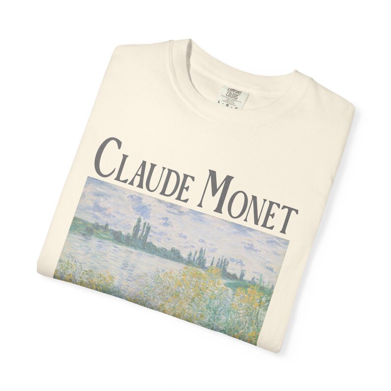 Claude Monet Flower Island Art Shirt | Impressionist Painting Tee | Vintage Museum Art T Shirt | Comfort Colors 1717 image 4