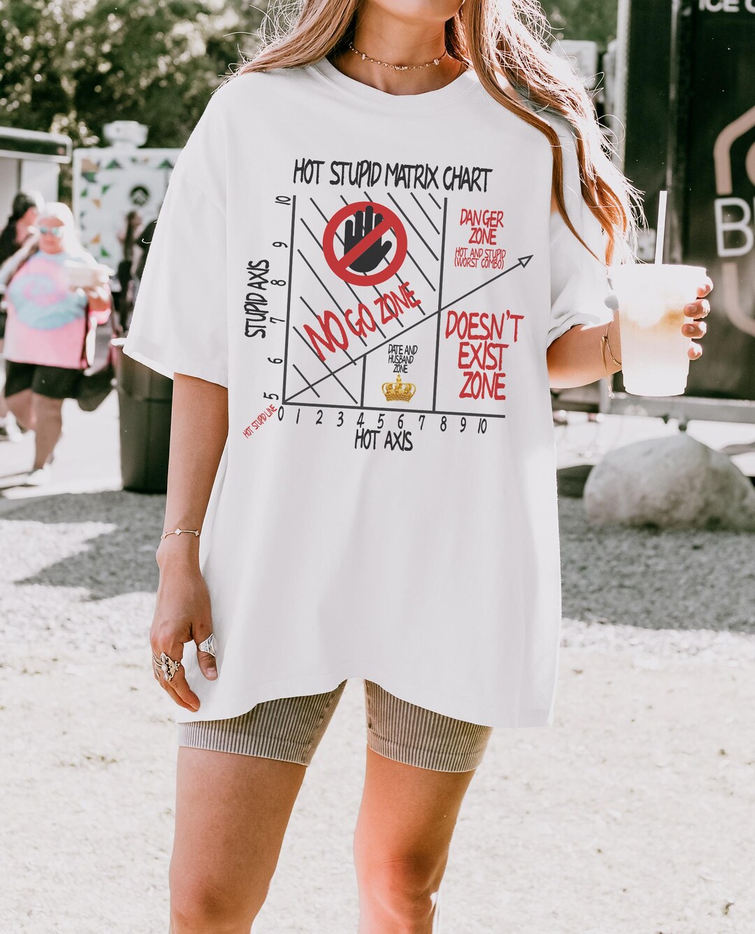 Hot Stupid Matrix Chart Shirt | Women's Take on Hot Crazy Matrix ...