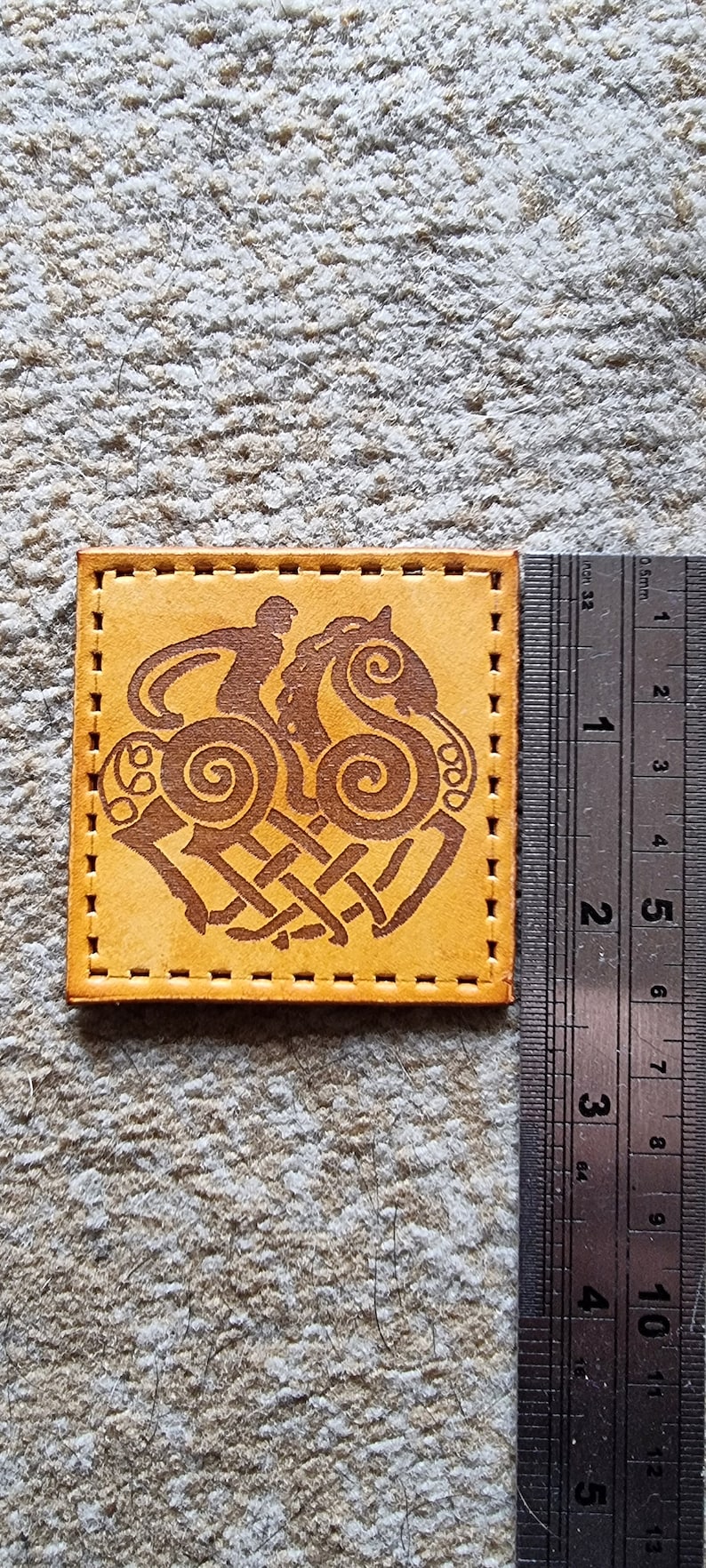 Sew on leather patch