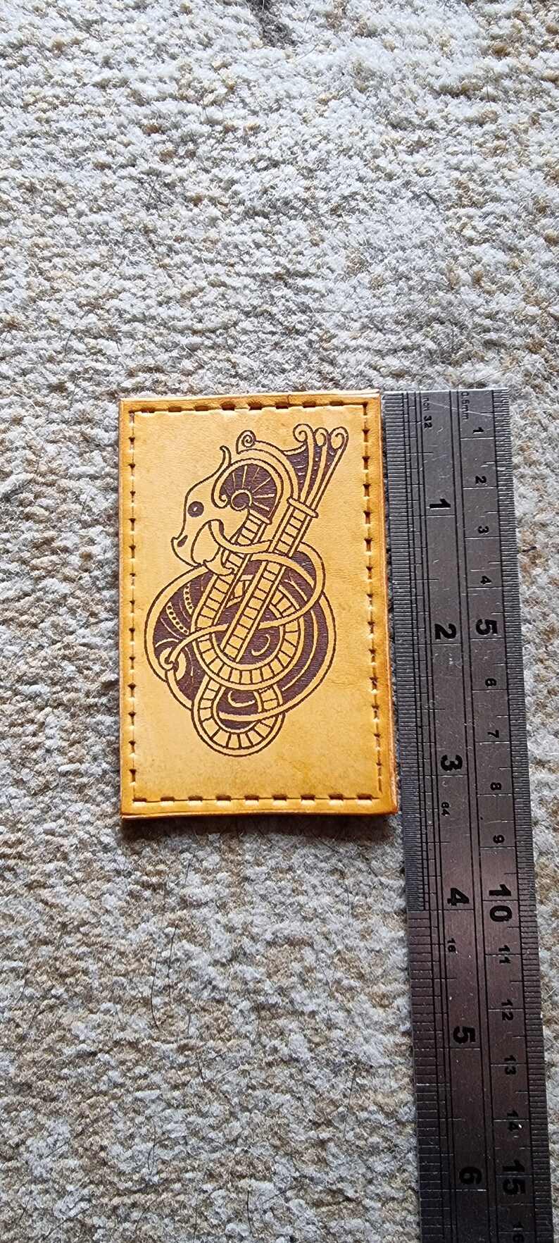 Sew on leather patch