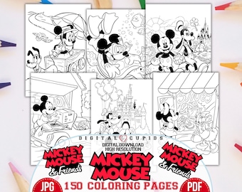 Kleurplaten Mickey Mouse: afdrukbare tekenfilmactiviteit (pdf, JPG)