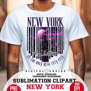 New York est la seule vraie ville City Tshirt Sublimation Clipart, Design de Tshirt NYC, New York PNG Art Sublimation T-shirt voyageurs NYC amoureux