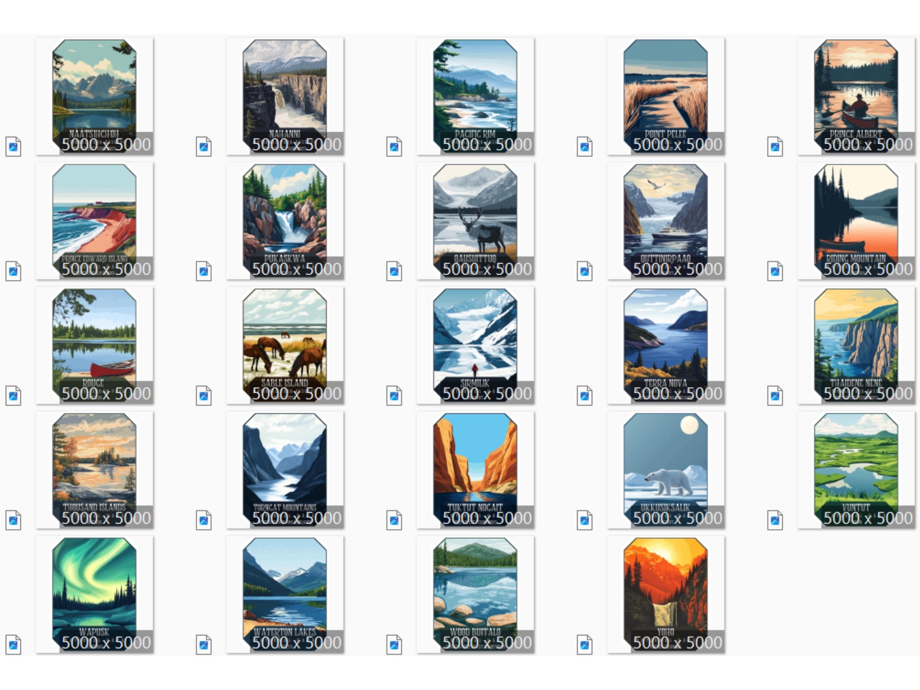 Canadian National Parks Stickers Part 2: Nature Travel Decals (PNG ...