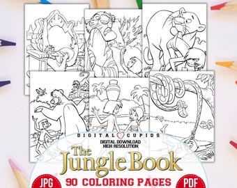 Jungle Book Coloring Pages: 90 Printable Designs (JPG & PDF)