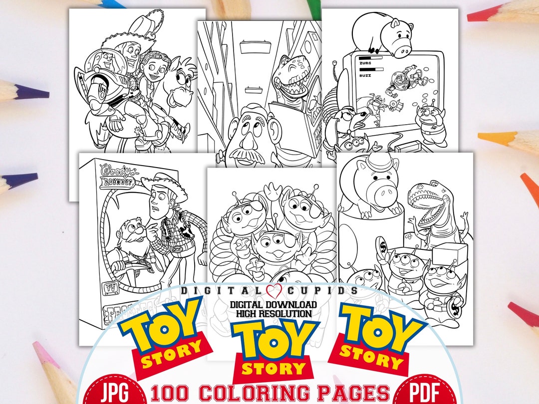 Buy Toy Story Coloring Pages: 105 Kids Drawing Activities (PDF) Online in  India - Main Image