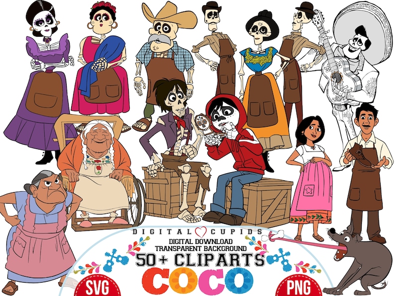 Coco Clipart Collection SVG PNG | Coco Theme Party, Birthday ...
