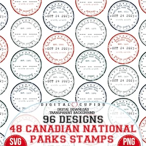 Kanadische Nationalparks PNG & SVG | Reise Stempel Clipart | Pass-Aufkleber | Kultige Orte druckbare Kunst | +Tourismus Design Kollektion