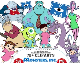 Monsters Inc Collection SVG PNG | Mike Wazowski, Sulley