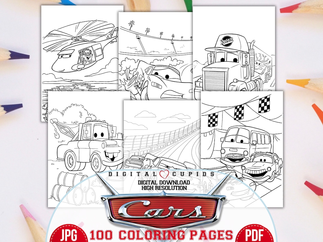 Cars Coloring Book, Lighting Mcqueen Cars Download, Printable Cars A4 ...