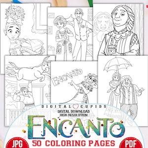 Encanto Coloring Pages, Princess Mirabel Cartoon Cliparts Coloring Book, Encanto Princess Coloring Printables Pages Kids Activities PDF jpg
