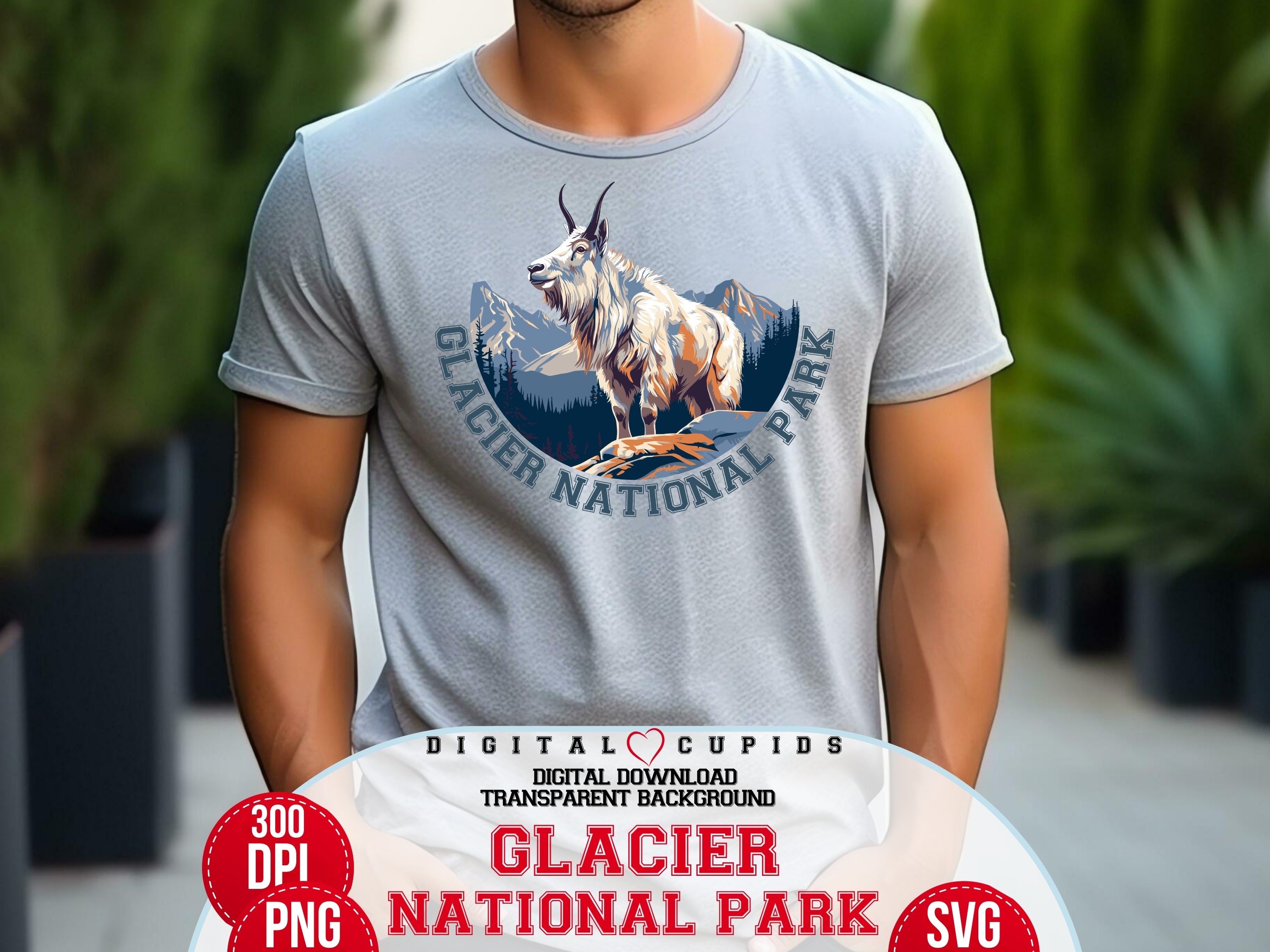 Glacier National Park T-Shirt Sublimation Clipart | High-Quality Digital Graphics for Apparel Merchandise,Glacier SVG PNG Cliparts, Glacier