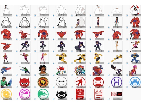 Big Hero 6 Clipart Collection: Baymax, Hiro, and Friends (SVG, PNG