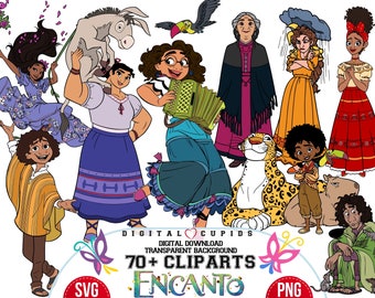 Clipart del film Encanto: 72 disegni PNG e SVG (download digitale)