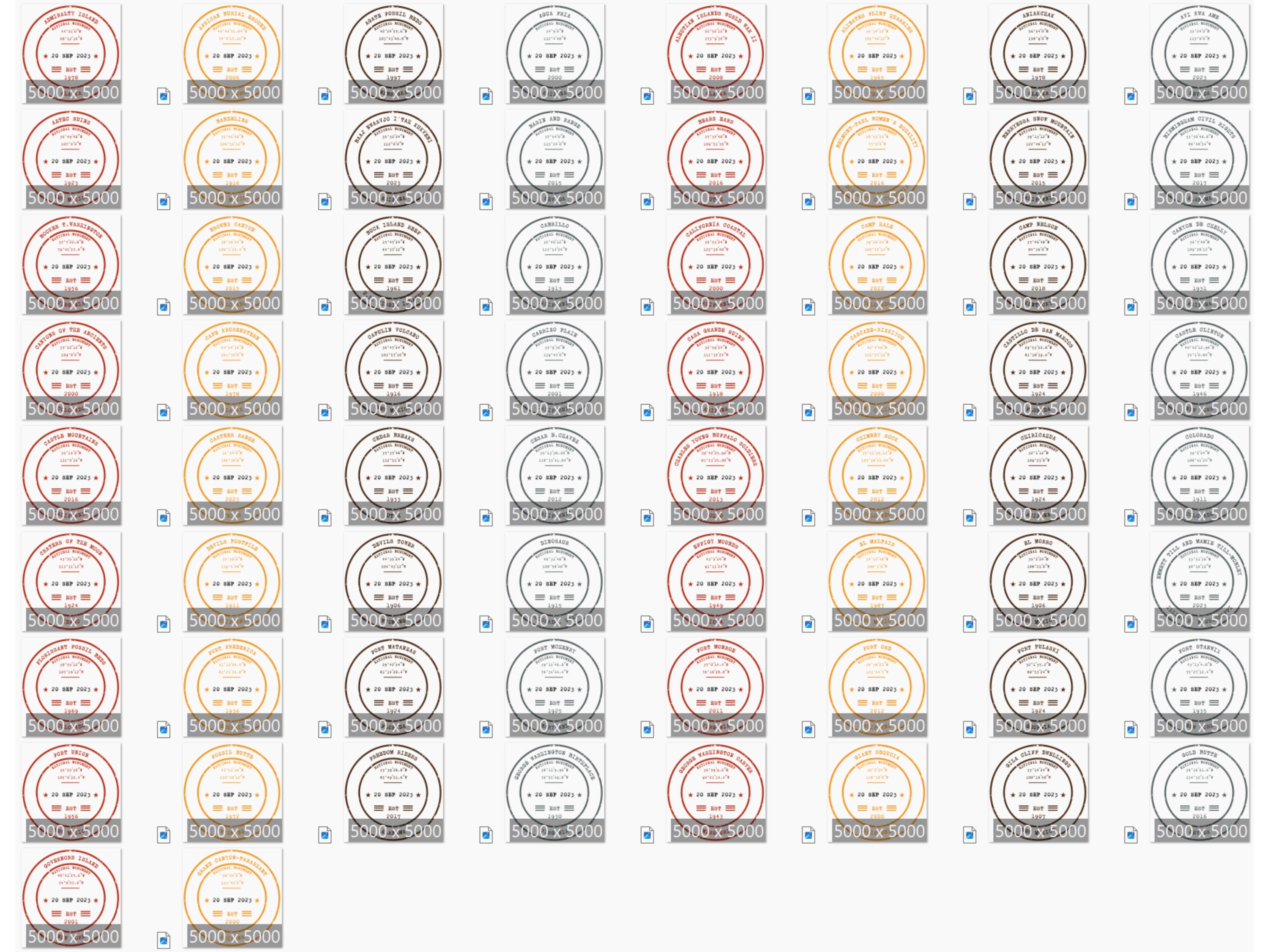 US National Monuments Stamps SVG & PNG: Part 1 Travel Stamp - Etsy