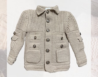 Maglione lavorato a maglia per bambini, cardigan in maglia, vestito per bambini, cappotto lavorato a maglia personalizzato, regalo per neonato, maglione per bambini, regali per bambini personalizzati, maglione lavorato a maglia