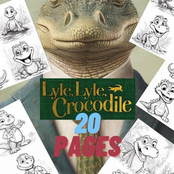 Lyle, Lyle crocodile Coloring Pages | Printable Coloring Book | Coloring Pages for Kids | Printable Digital Coloring | Digital Download