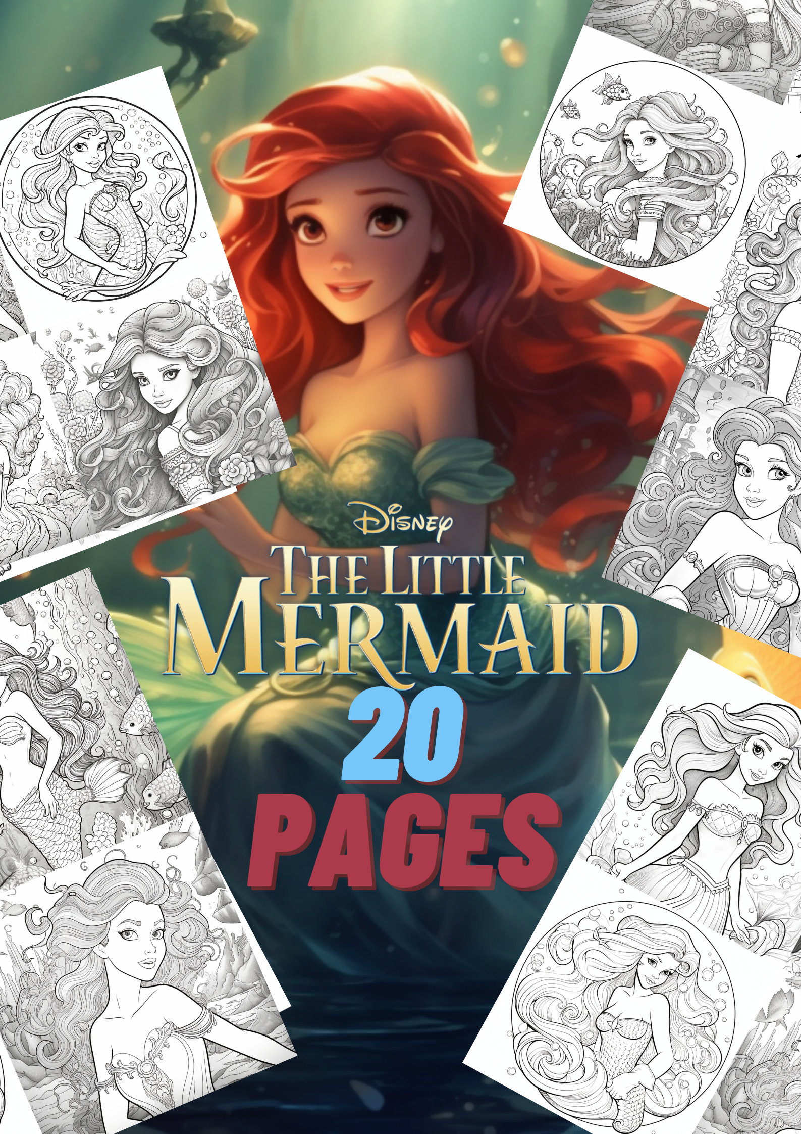 The Little Mermaid Coloring Pages | Printable Coloring Book | Coloring ...