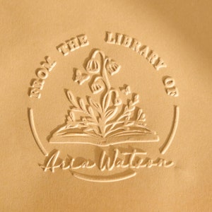 Personalisierte Buch Prägestempel, personalisierte Prägestempel, Buchprägestempel, Personalisierte Umschläge Prägestempel, Geschenk für Buchliebhaber