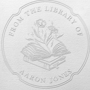 Custom Book Embosser, Personalized Embosser stamp,Book Embosser,Scrap booking Embosser, Personalized envelopes embosser, Book lover Gift