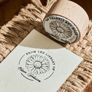 Custom Book Stamp, Personalized Embosser stamp, Book Embosser, Scrap booking Embosser, From the Library of, Book lover gifts