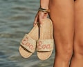 Handmade Straw Crochet Boho Slippers, Personlized Bride Bridesmaid Slippers, Barefoot Beach Sandals, Mothers Day Gifts, Bridesmaid Gifts product logo