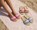 Handmade Straw Crochet Boho Slippers, Personlized Bride Bridesmaid Slippers, Barefoot Beach Sandals, Mothers Day Gifts, Bridesmaid Gifts product logo