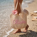 Personalised Beach Tote Bags, Custom Floral Crochet Bride Beach Bags, Knit Beach Vacation Wedding Favour, Gift for Mom, Bridesmaid Gifts product logo