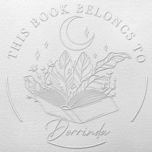 Custom Book Embosser, Personalized Embosser stamp,Book Embosser,Scrap booking Embosser, Personalized envelopes embosser, Book lover Gift