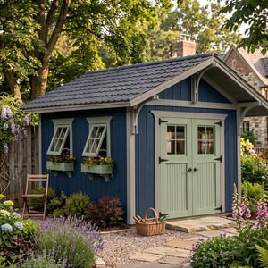 Schuppen Pläne | DIY Gartenschuppen PDF Build Guide | Outdoor Holz Giebel Schuppen | Sofortiger digitaler Download