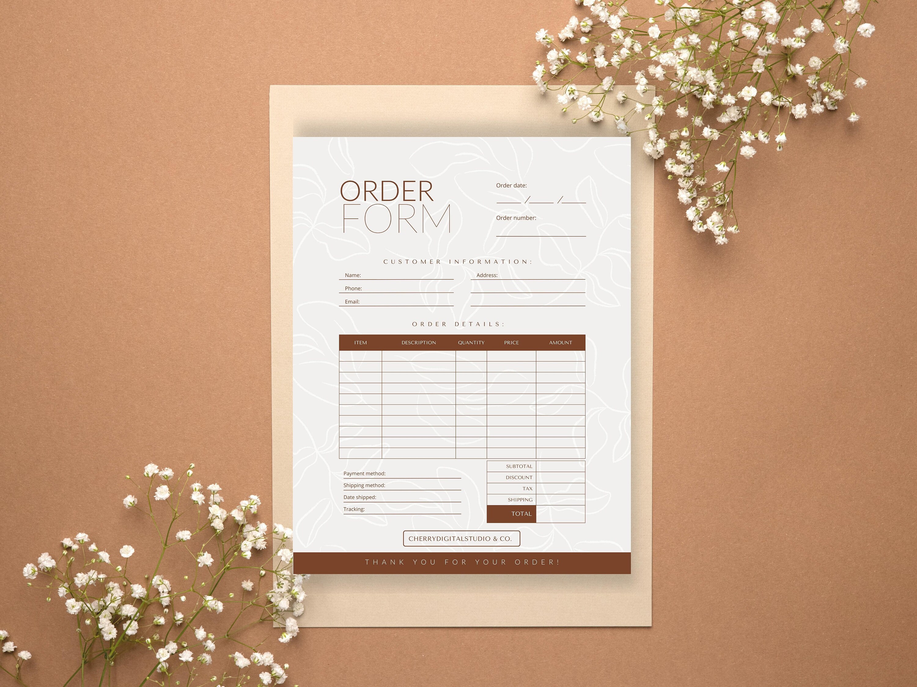 Editable Custom Order Form Fillable Template for Easy Order - Etsy