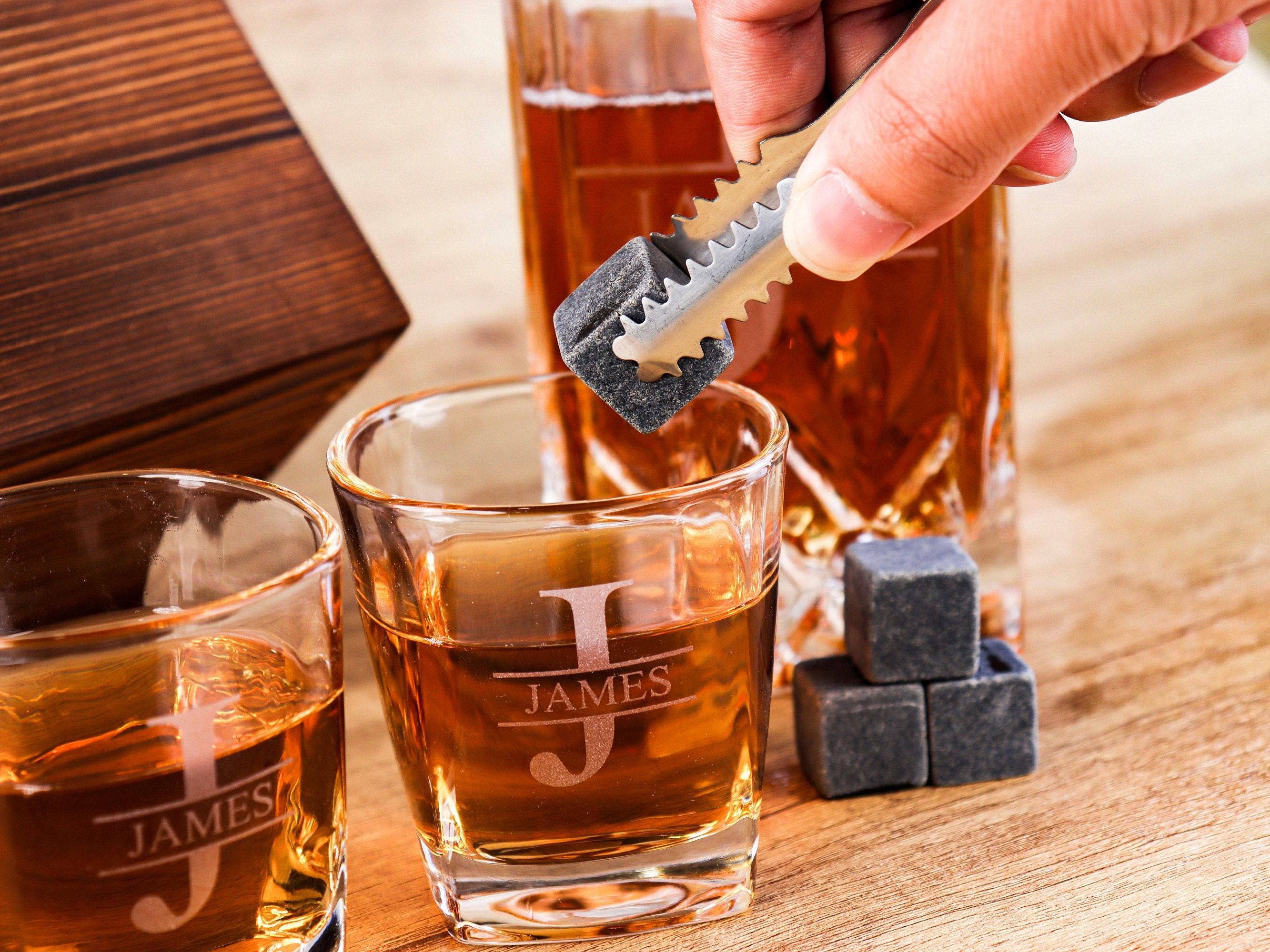 Personalized Whiskey Decanter Set Personalized Groomsmen Gifts engraved