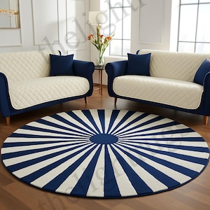 12x12 ,11x11 ,10x10 Radiant Sunburst Hand-Tufted Wool Rug - Handcrafted Modern Round Area Rug For Living Room Bedroom Dining Room Carpet.