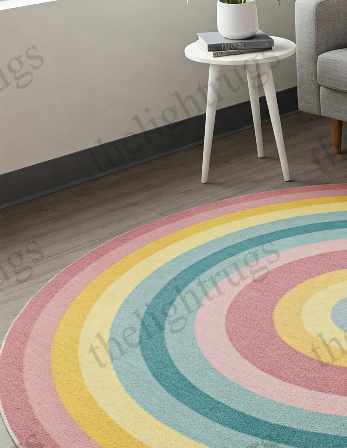 Hand-tufted Round Wool Rug: Colorful Concentric Circle Boho Carpet - Etsy