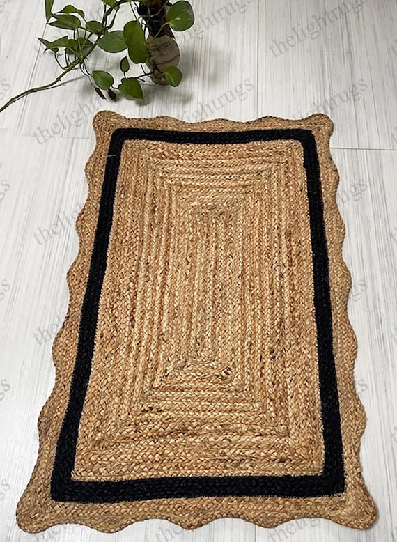 Natural Jute Rug 3x5 | Eco-Friendly Home Decor for Living Room, Bedroom, Kitchen & Entryway