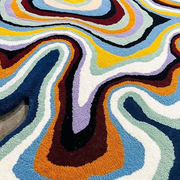 Hand Painted Rug - Etsy