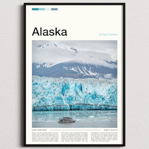 Alaska print, Alaska poster, Alaska kunst aan de muur, Alaska Art Print, Alaska foto