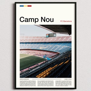 Camp Nou Stadium Print, FC Barcelona Poster, Camp Nou Poster, Barcelona FC Gifts, Barcelona FC Print, Barcelona Fc Poster, Nou Camp Print