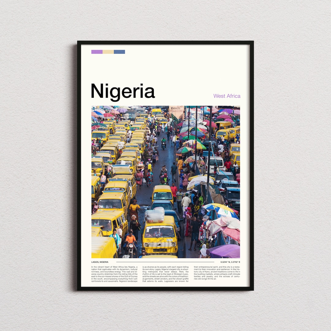 Nigeria Print Nigeria Poster Nigeria Wall Art Nigeria Art Etsy UK