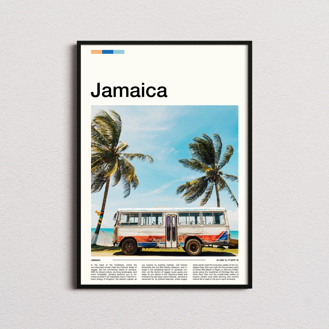 Jamaica Print, Jamaica Poster, Jamaica Wall Art, Jamaica Art Print, Jamaica Photo Etsy