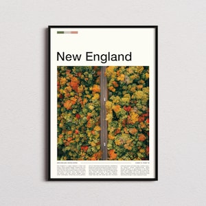 New England Print, New England Poster, New England Wall Art, New England Art Print, New England Photo