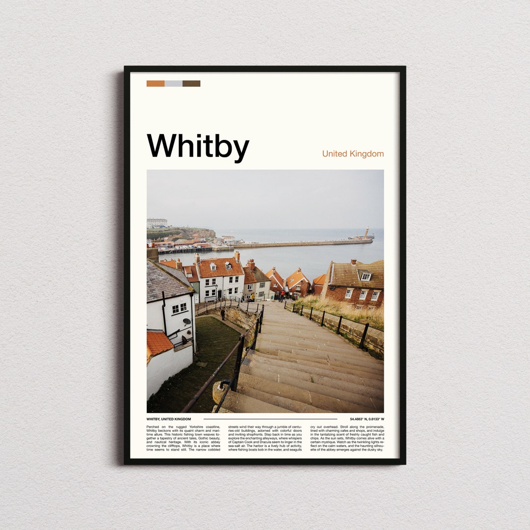 Whitby Print Whitby Poster Whitby Wall Art Whitby Art Etsy