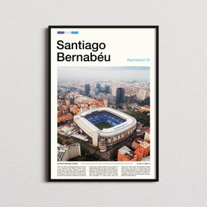 Santiago Bernabeu Print, Real Madrid Print, Real Madrid Poster, Real Madrid Gifts, Real Madrid CF, Santiago Bernabeu Print, Bernabeu Poster